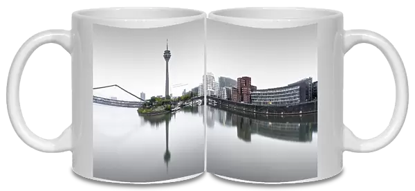 Media harbour with television tower and customs yard, Duesseldorf, Germany