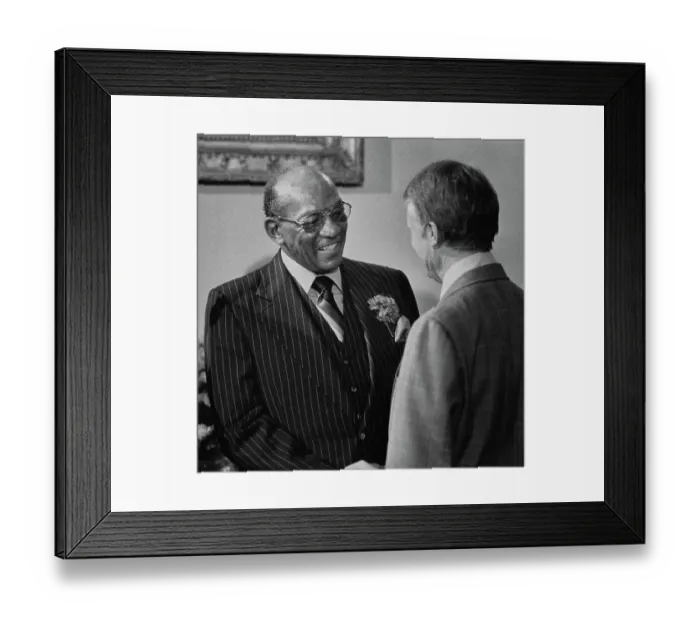 Framed Print : Jesse Owens and Jimmy Carter Print Framed Print : Jesse Owens and Jimmy Carter Print