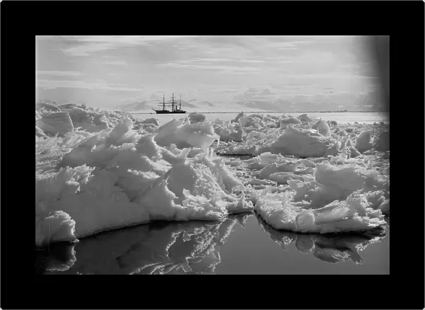Beautiful broken ice, reflections and Terra Nova. January 7th 1911