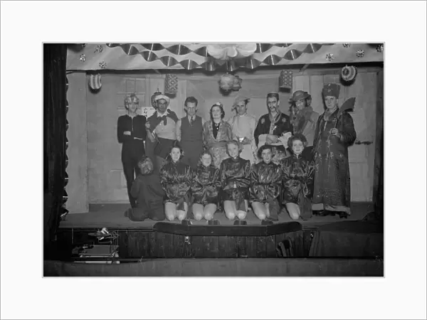 The cast of the Sidcup Constitutional Clubs Christmas pantomime. 1938