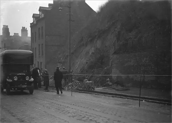 A landslide in Dartford, Kent. 1937