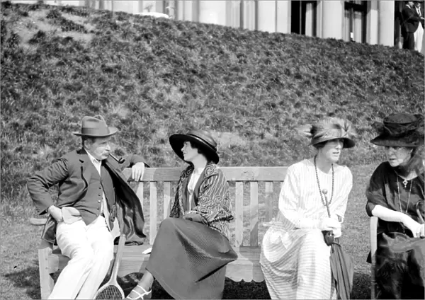 Lady Crosfields Garden Party At Highgate. Mr Bonar Law, Lady Sinclair, Miss Margesson