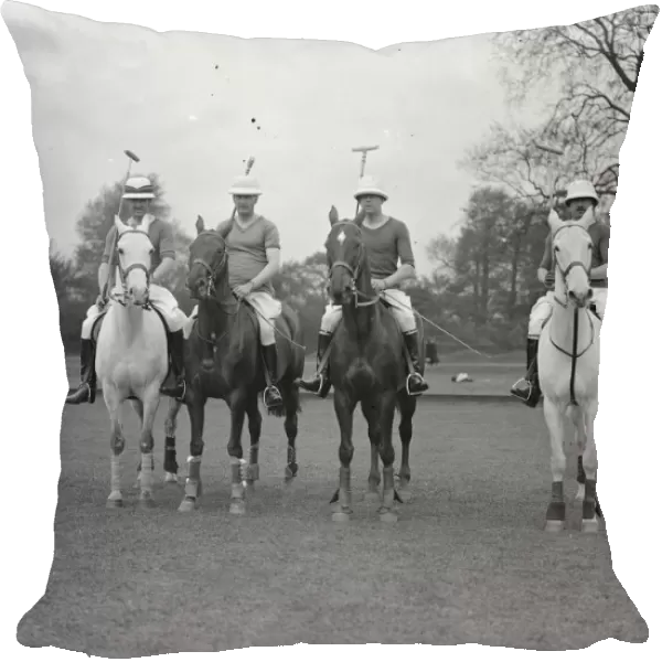 Ranelagh Polo club - M Battery R H A, - left to right, Captain C J McKay, Mr