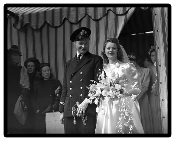 Wedding of Lieutenant D Shankland, RN, and Miss A Akers Douglas at St Georges Church
