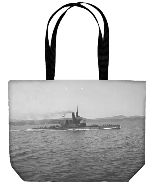 H Ms Glow Worm ( Monitor Class Ship ) leaving Bergen 19 April 1920