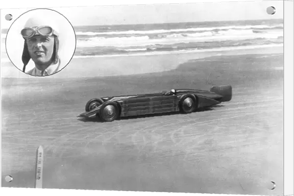 1929 Golden Arrow car Driven by Henry Segrave beat the land speed record in at Daytona