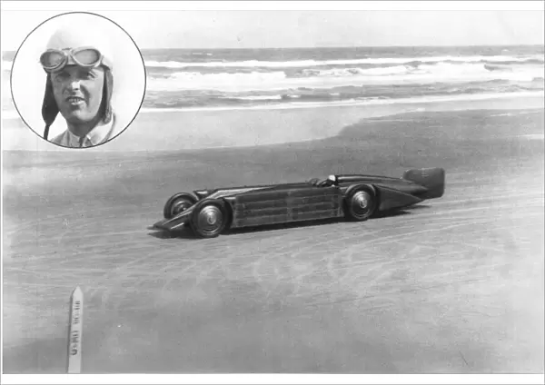 1929 Golden Arrow car Driven by Henry Segrave beat the land speed record in at Daytona