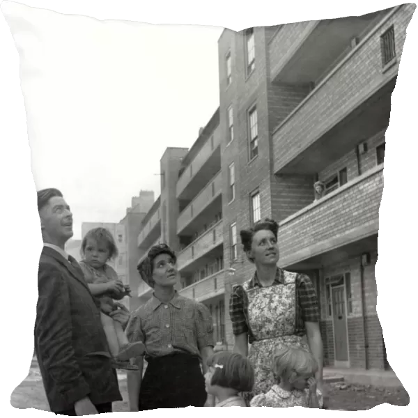Outside the council flats built by the labour LCC in Islington, North London. By election