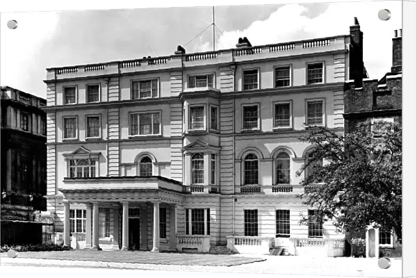 Clarence House. The garden front. The two bays above the portico represent the