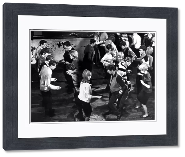 A dance floor full of young people dancing The Twist 9 April 1966 dance  /  dancing