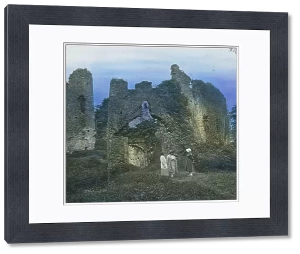 Restormel Castle ruins, Lanlivery Parish, Cornwall. Around 1925