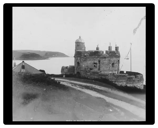 St Mawes Castle from the road, Cornwall. Around 1925