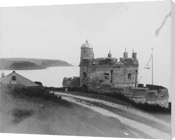 St Mawes Castle from the road, Cornwall. Around 1925