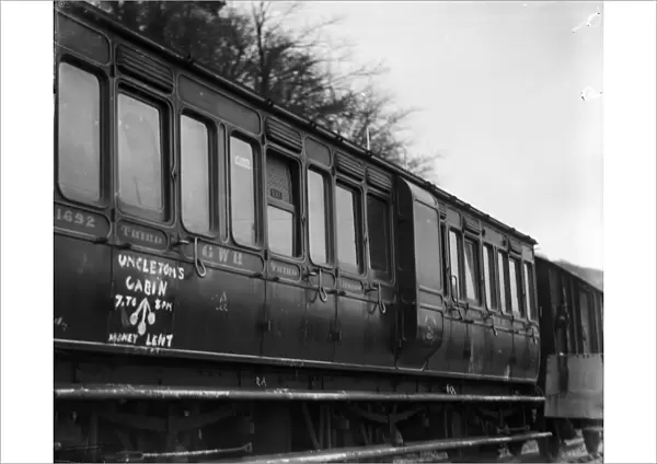 GWR 6-wheeled clerestory 3rd class coach No. 1692. Around 1912
