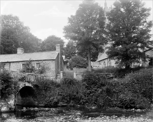Altarnun Bridge and Church, Cornwall. June 1925