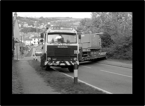 Lorry crash, Lostwithiel, Cornwall. August 1987