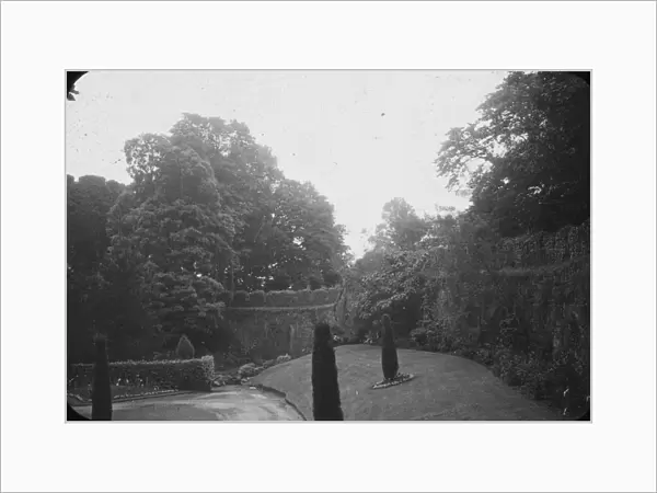 Walled garden, Trematon Castle, St Stephens by Saltash, Cornwall. Early 1900s