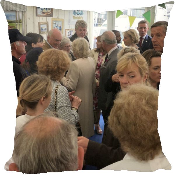The Duke and Duchess of Cornwall attend afternoon tea at the Royal Cornwall Show, Royal Cornwall Showground, Whitecross, Wadebridge, Cornwall. 7th June 2018