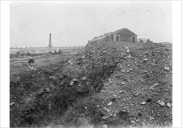 Tin dressing floor at Wheal Sparnon being turned into Victoria Park, Redruth, Cornwall. Late 1800s