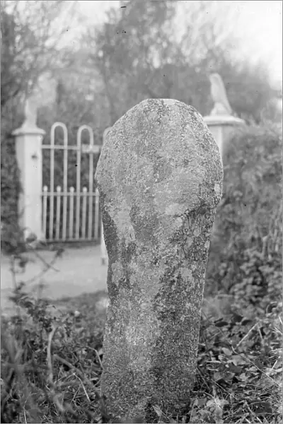 The boundary stone at Nansmellyn, Goonhavern, Perranzabuloe, Cornwall. Date unknown