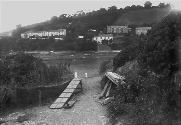Malpas from ferry landing point on Tregothnan side, St Michael Penkivel, Cornwall. Probably early 1900s