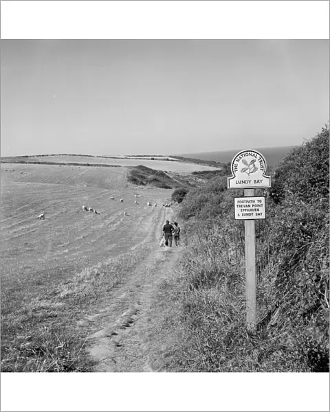 The coast path, Lundy Bay, St Minver, Cornwall. 1972 (could possibly be 1989)