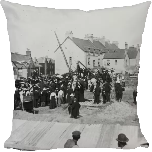 Building site, Newquay, Cornwall. Probably early 1900s