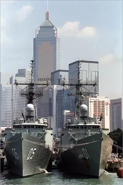 Belin05. Two australian Navy ships call at the former British naval basin