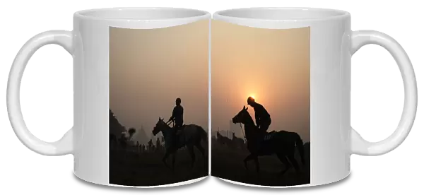 India-Weather-Fog-Horses