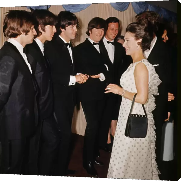 The Beatles and Princess Margaret Attend The Help Premier