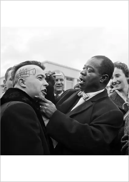 Louis Armstrong Fan Head Signing