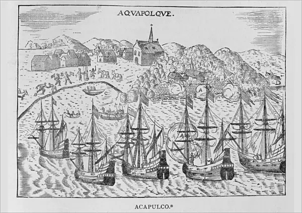 Acapulco, from Jean-Baptiste Labat (1663-1738)s Nouveau Voyage, vol ii
