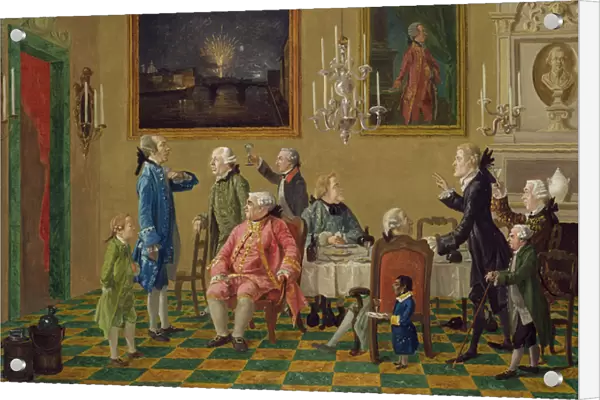 British gentlemen at Sir Horace Manns home in Florence, c. 1763-65 (oil on canvas)