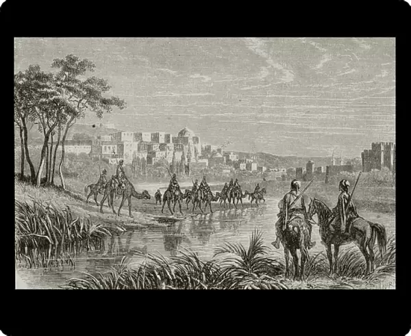 Tripoli in the 1860s, engraved by Charles Maurand (engraving)