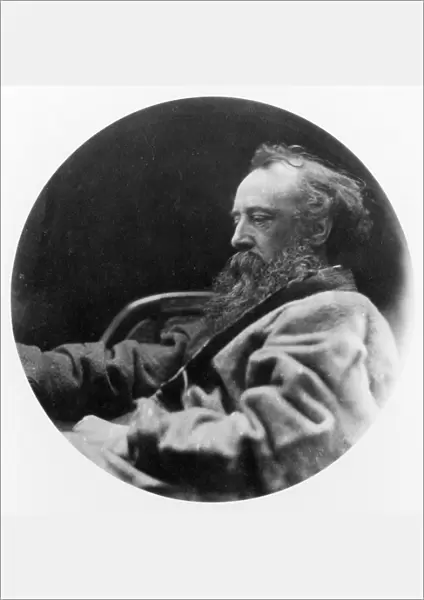 Portrait of George Frederick Watts (b  /  w photo)