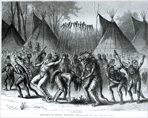 Scalp Dance from Sketches of Indian Warfare (engraving)
