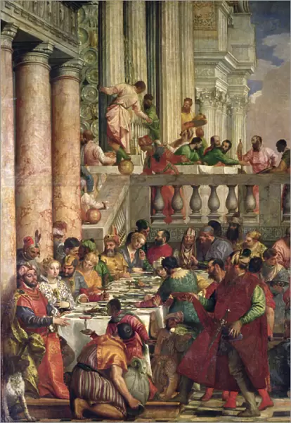 The Marriage Feast at Cana, detail of the left hand side, c. 1562 (oil on canvas)
