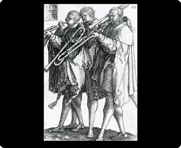 The Brass Players from the series The Great Wedding Dances 1538 (engraving)