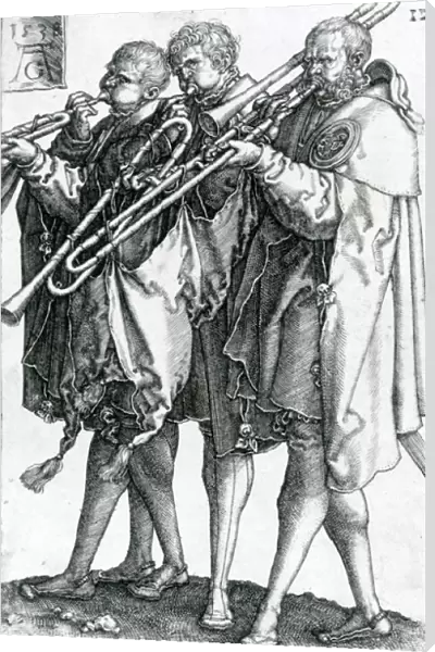 The Brass Players from the series The Great Wedding Dances 1538 (engraving)