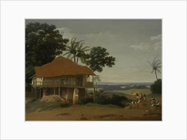 Brazilian Landscape with a Workers House, c. 1655 (oil on wood)