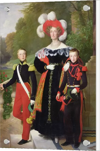 Marie Amelie of Bourbon-Sicile (1782-1866) and her sons, Henri of Orleans (1822-97) Duke of Aumale