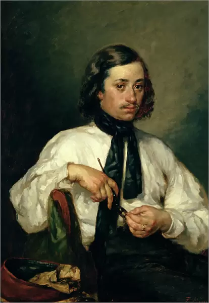 Portrait of Armand Ono, known as The Man with the Pipe, 1843 (oil on canvas)