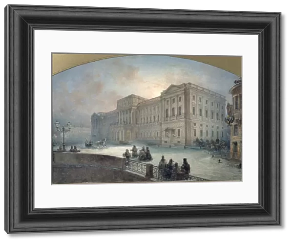 View of the Mariinsky Palace in Winter, 1863 (oil on canvas)