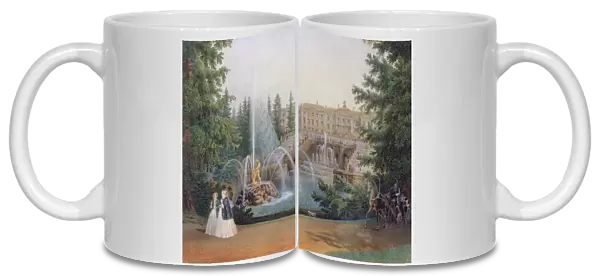 View of the Marly Cascade from the Lower Garden of the Peterhof Palace, c. 1830-60