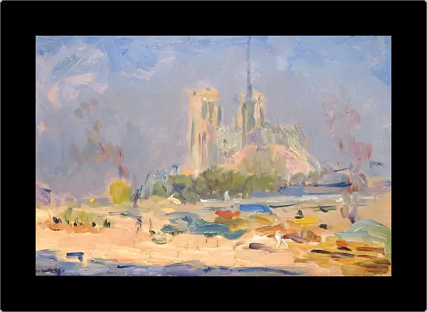 Quai de la Tournelle and Notre-Dame de Paris, 1884 (oil on panel)