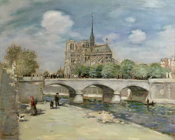 Notre Dame de Paris, c. 1900 (oil on canvas)
