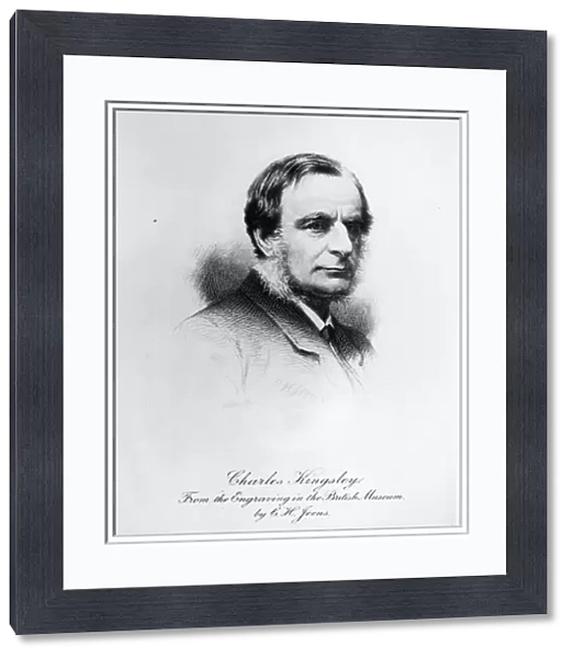 Charles Kingsley (1819-1875) (engraving) (b&w photo)