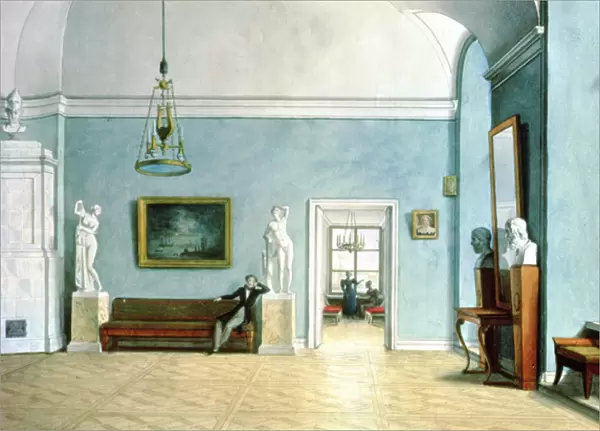 Neo-Classical Interior, c. 1820 (w  /  c on paper)