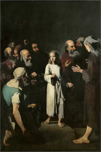 Jesus with the Doctors (oil on canvas)
