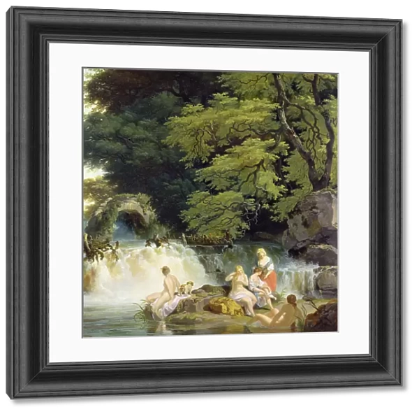 The Salmon Leap at Leixlip with Nymphs Bathing, 1783 (oil on canvas)